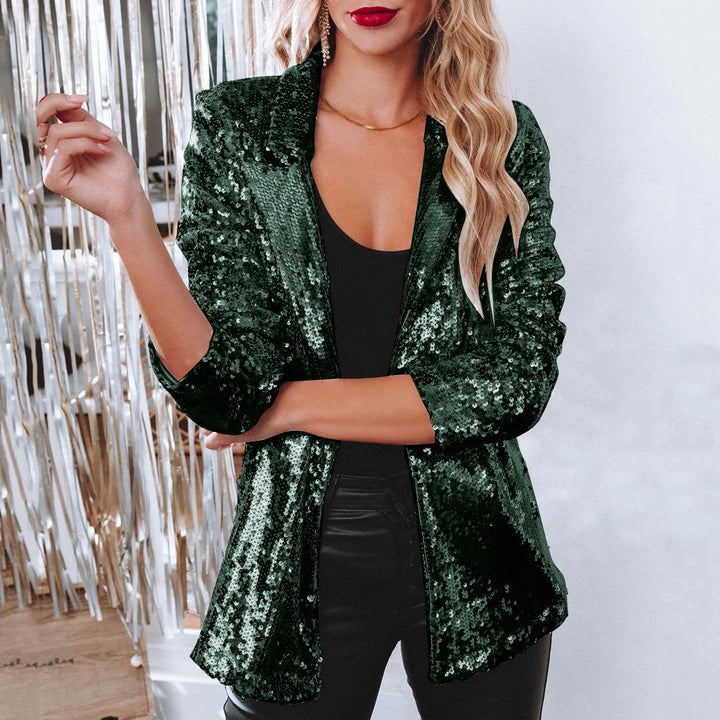 Damen eleganter Paillettenblazer mit schimmerndem Finish Drune