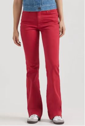 Damen Flared Jeans mit vertikalen Streifen und hohem Bund Drune