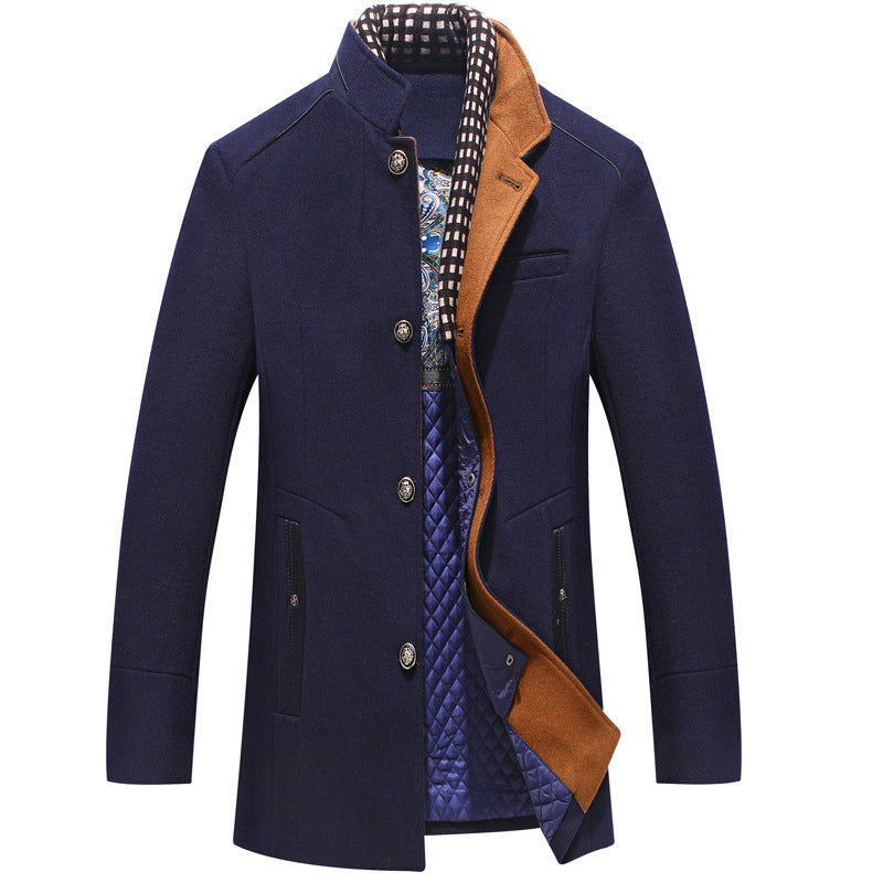 Drune | Herren Slim Fit Woll Wintermantel