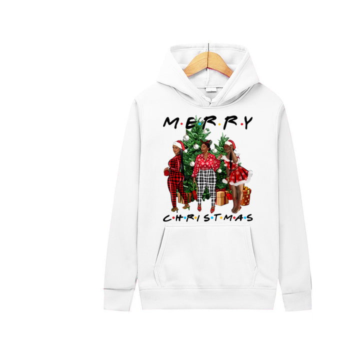 Damen Weihnachts Hoodie und Jogginghose Set mit festlichem Grafikdesign Drune
