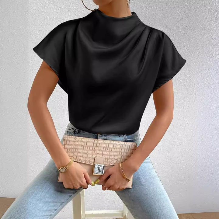 Damen Modisches Satin-Blusenshirt Drune