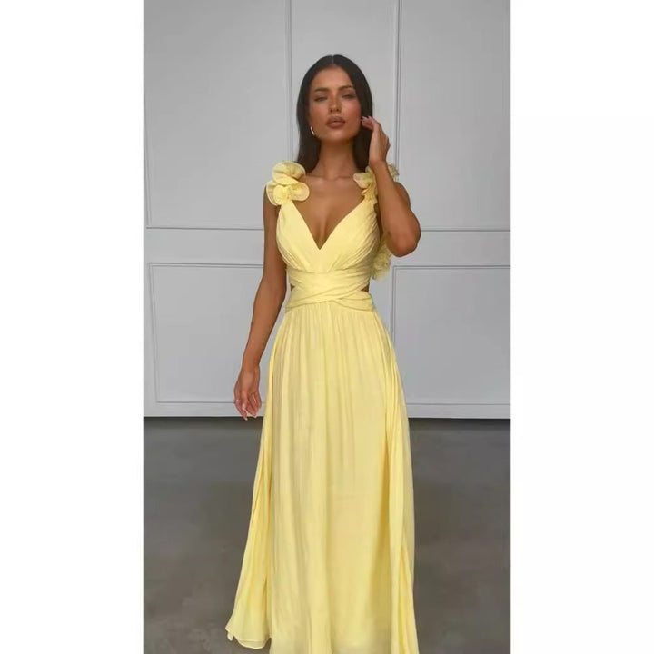 Drune | Gebunden Plissee Einfarbiger Rock Kleid