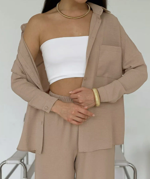 Damen Trendige Hemdbluse mit lockerer Passform Drune