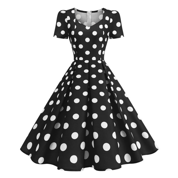 Damen Freizeitkleid mit floralem Design und schwingendem Rock Drune