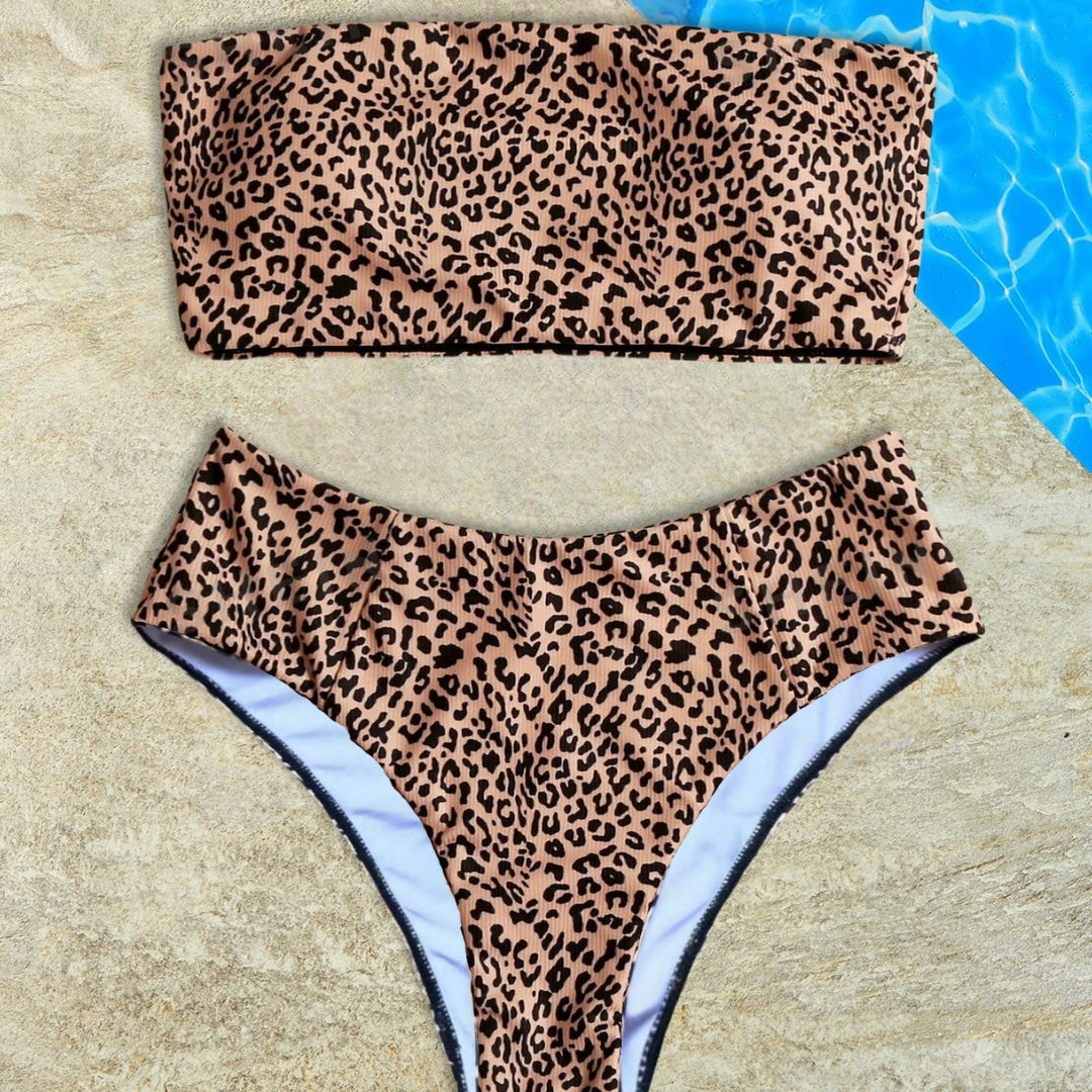 Damen Bandeau-Bikini mit hohem Beinausschnitt Drune