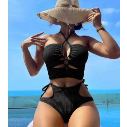 Damen Bikini-Set mit raffiniertem Cut-Out und hohem Taillenschnitt Drune