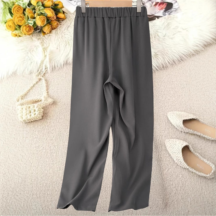 Damen Elegante weite Bundfaltenhose Drune