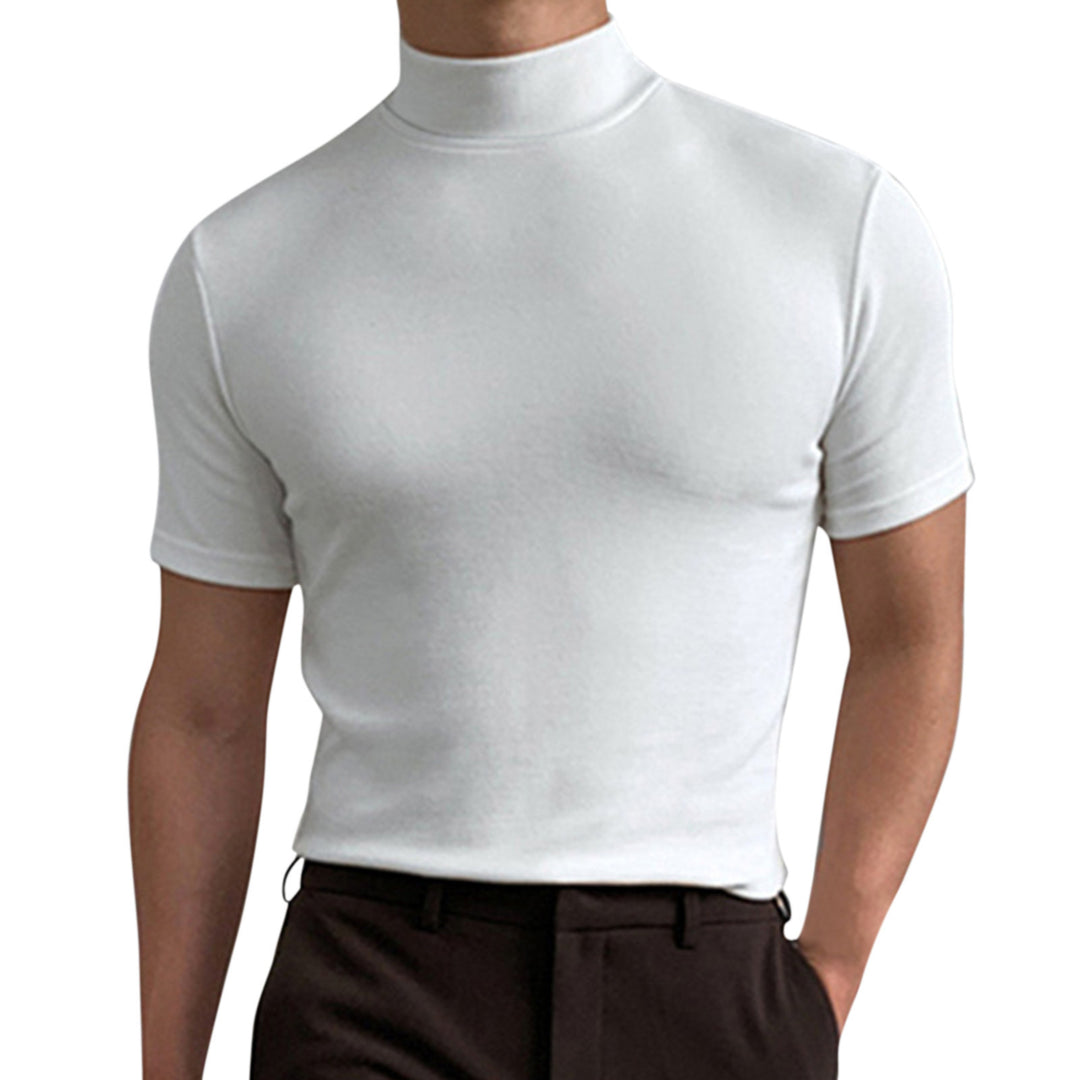 Herren Elegantes Poloshirt mit Stehkragen Drune