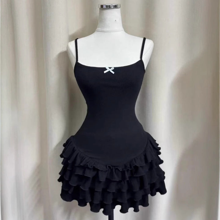 Damen Figurbetontes Rüschens Kleid Drune