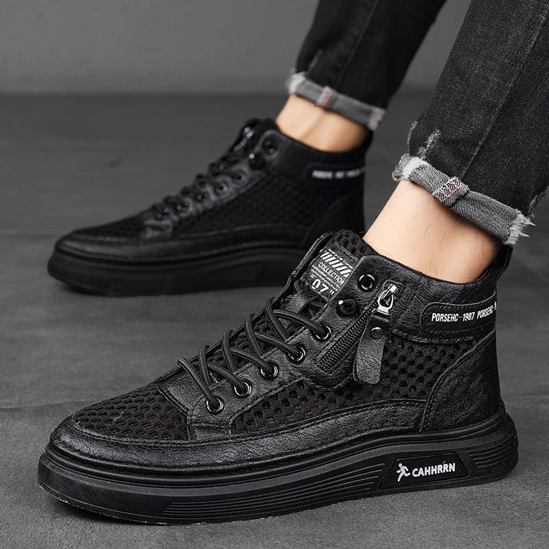 Damen High-Top Sneakers mit atmungsaktivem Netzdesign und dämpfender Sohle Drune