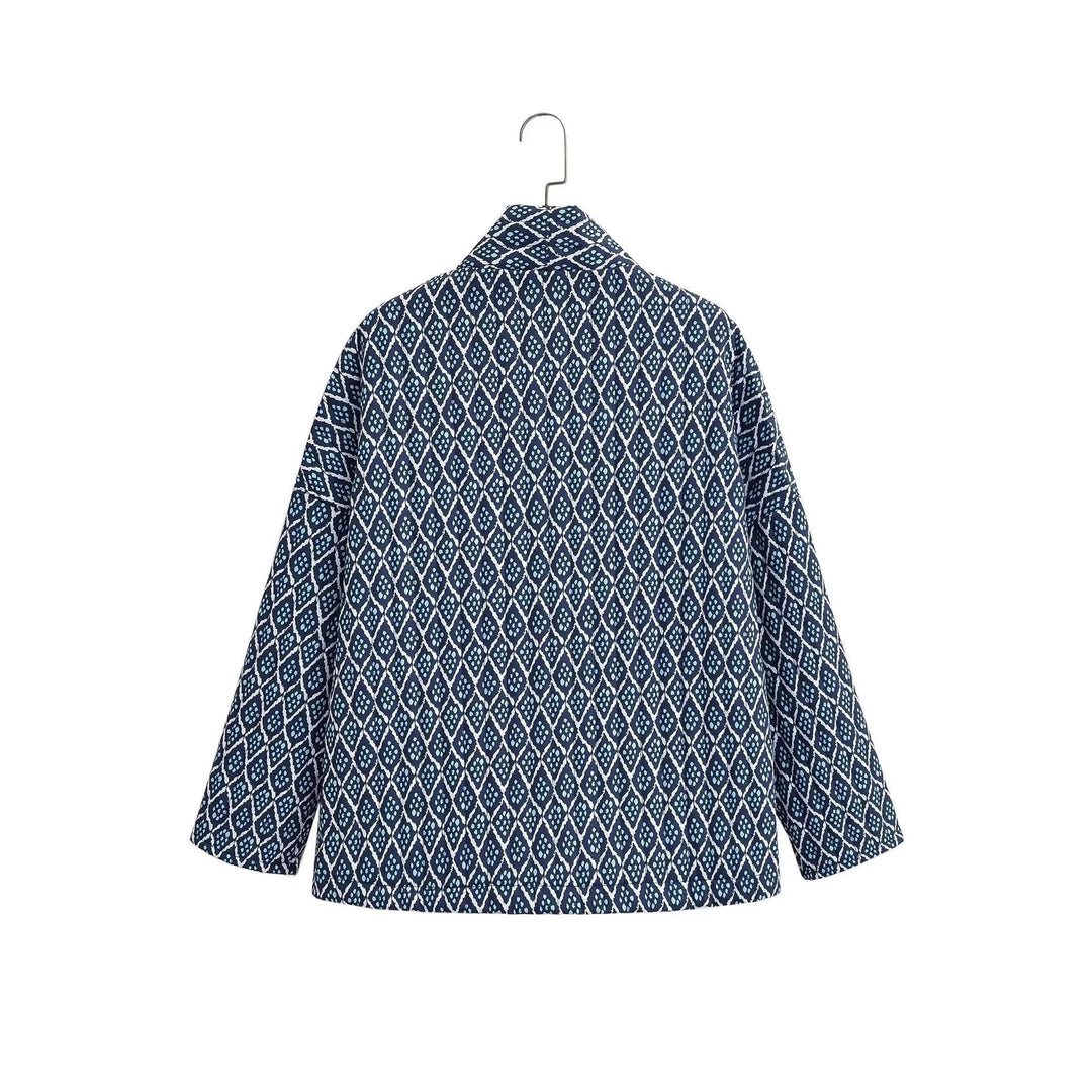 Damen Kimono-Jacke mit elegantem Muster und lockerer Passform Drune