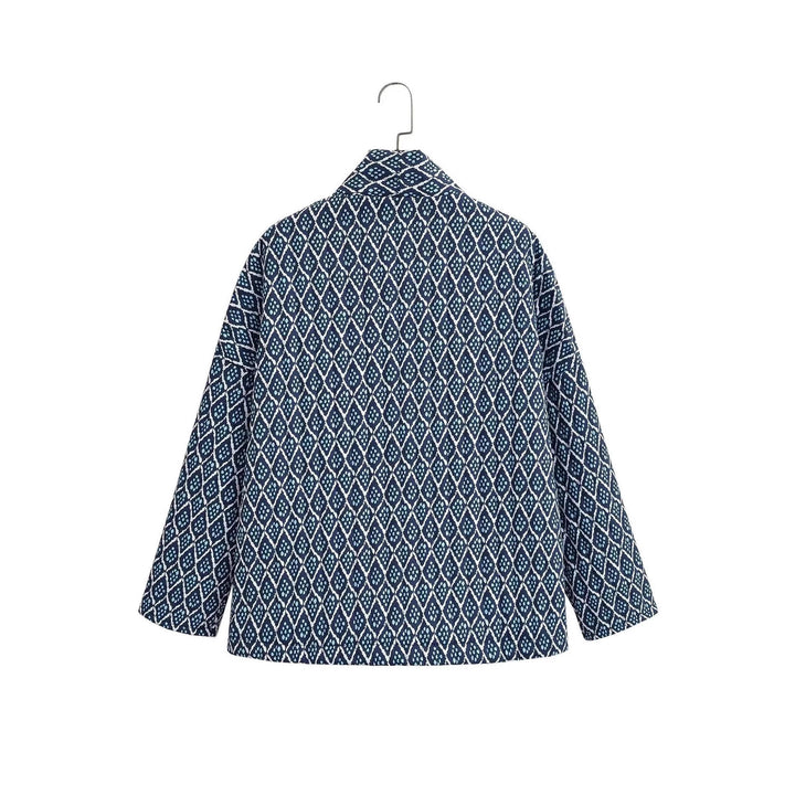 Damen Kimono-Jacke mit elegantem Muster und lockerer Passform Drune