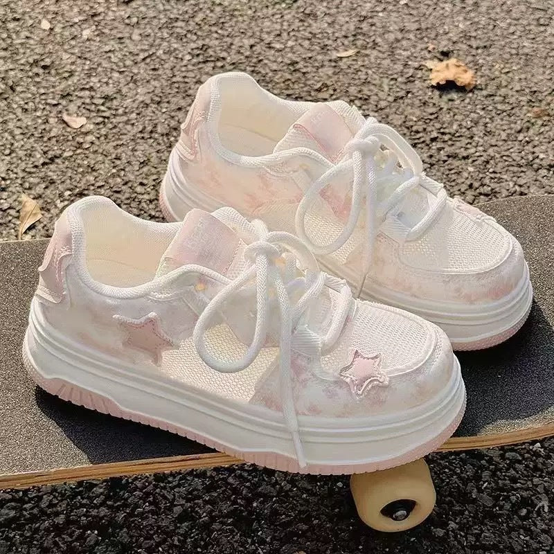 Damen Sneakers mit modischem Sternen-Motiv und komfortabler Sohle Drune