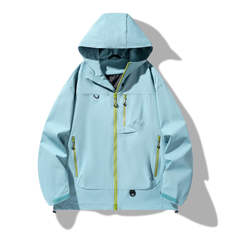 Herren technische Outdoor-Jacke mit wasserdichtem Gewebe und verstellbarem Kapuzensystem Drune