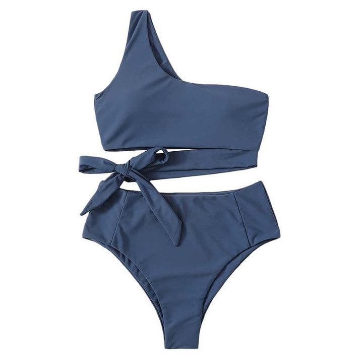 Damen Einseitiger Bikini mit trendigem Wickel-Design Drune