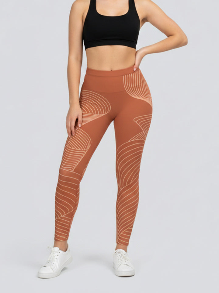 Damen Sportleggings mit stylischem Sternen-Design und hohem Bund Drune