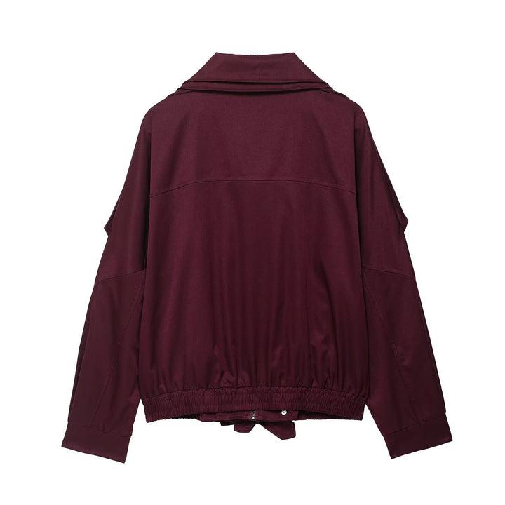 Damen modische Übergangsjacke mit seitlichem Reißverschluss und taillierbarem Kordelzug Drune