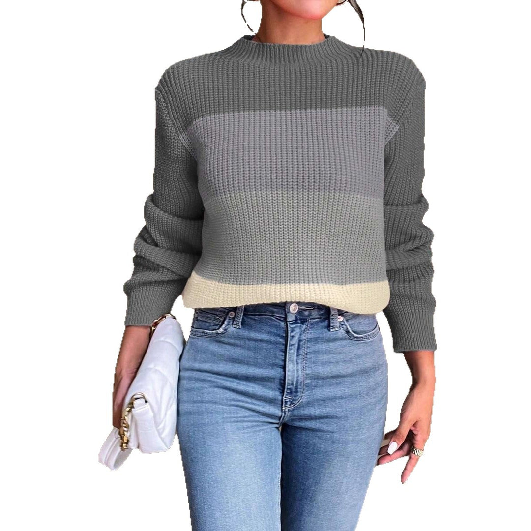 Damen Grob gestrickter modischer Pullover mit trendigem Farbverlauf Drune