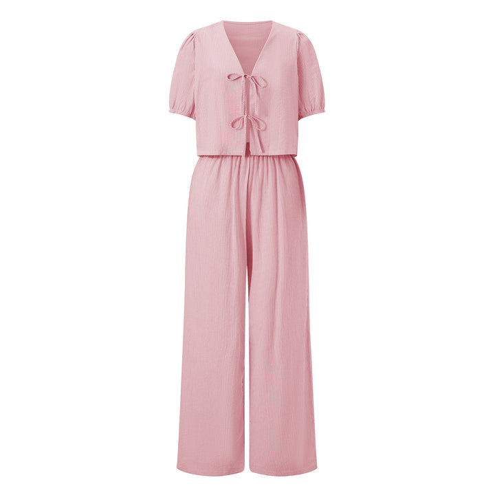 Damen luftiges Sommer-Jumpsuit mit Raffung Drune