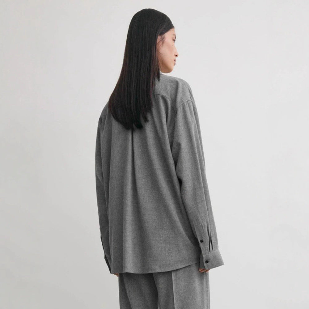 Damen Oversized Hemdbluse mit modernem Schnitt und lässigen Details Drune