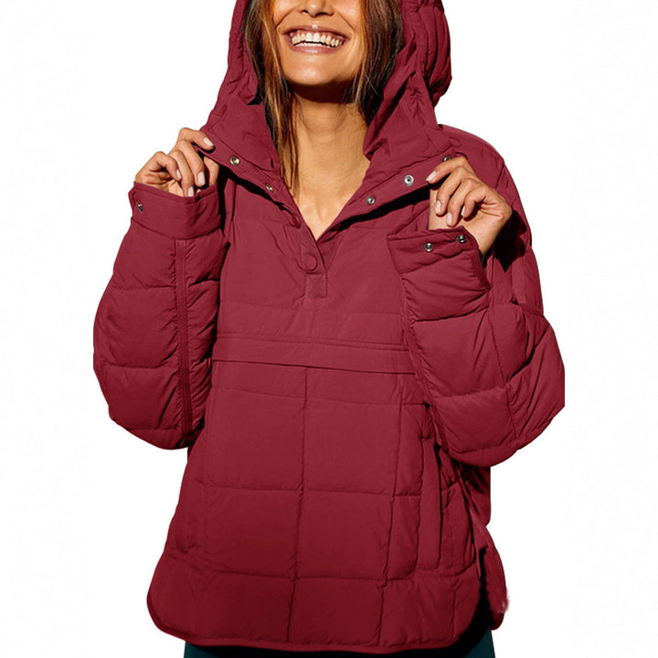 Damen Übergröße Steppjacke mit Kapuze Drune