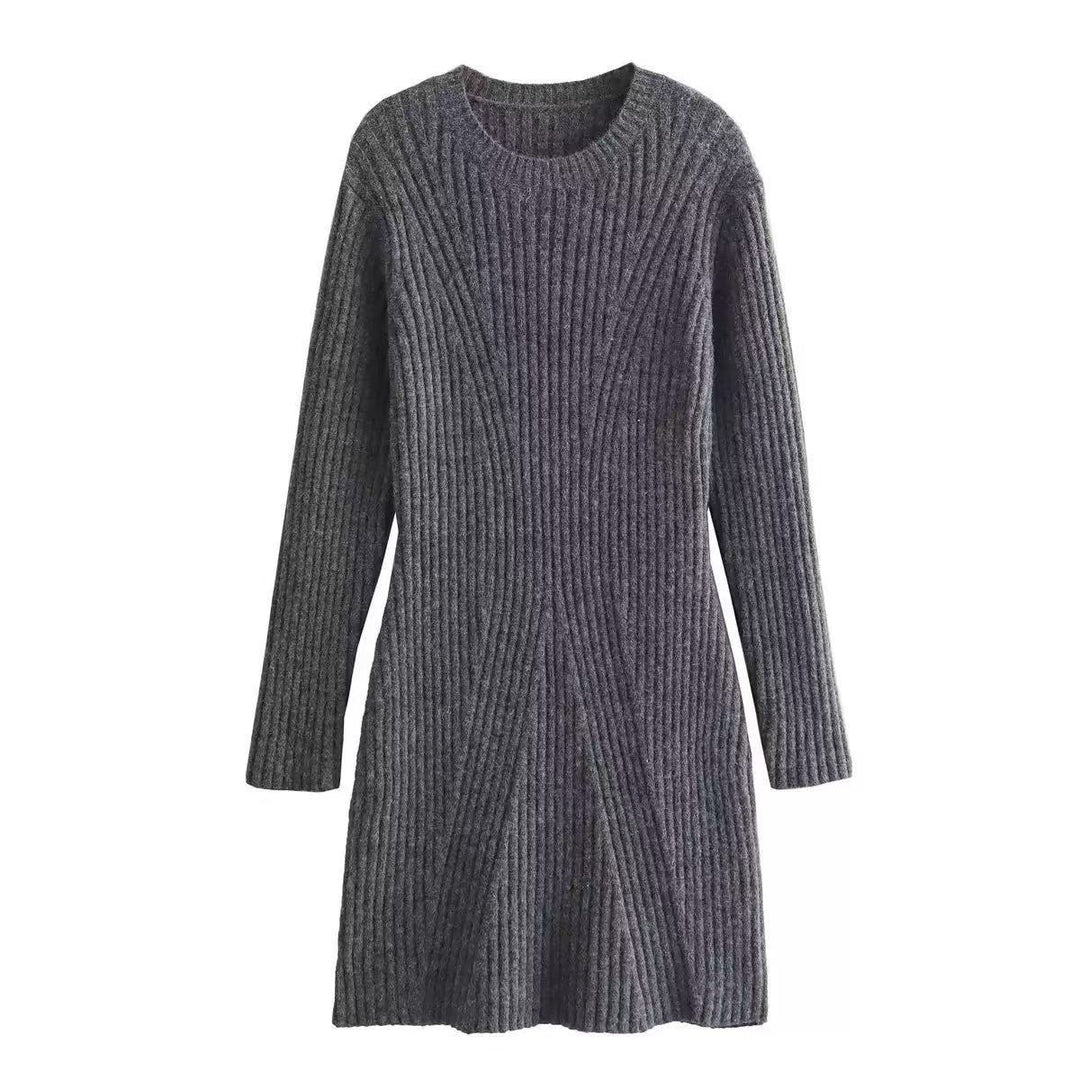 Damen Strickkleid mit moderner Rippstruktur und stylischem Schnitt Drune