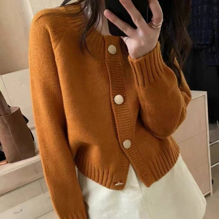 Damen Strickjacke mit dekorativen Knopfdetails und modernem Schnitt Drune
