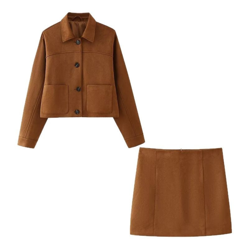 Damen modisches Oberteil und Rock-Set im eleganten Design Drune