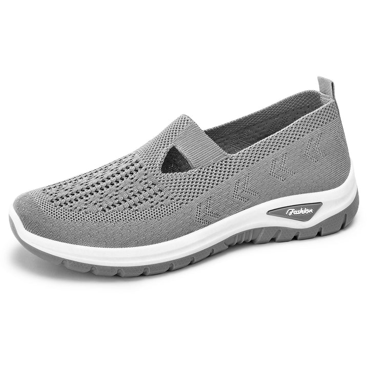 Damen nan gestrickter Schlupfsneaker mit atmungsaktivem Obermaterial und stoßdämpfender Profilsohle Drune