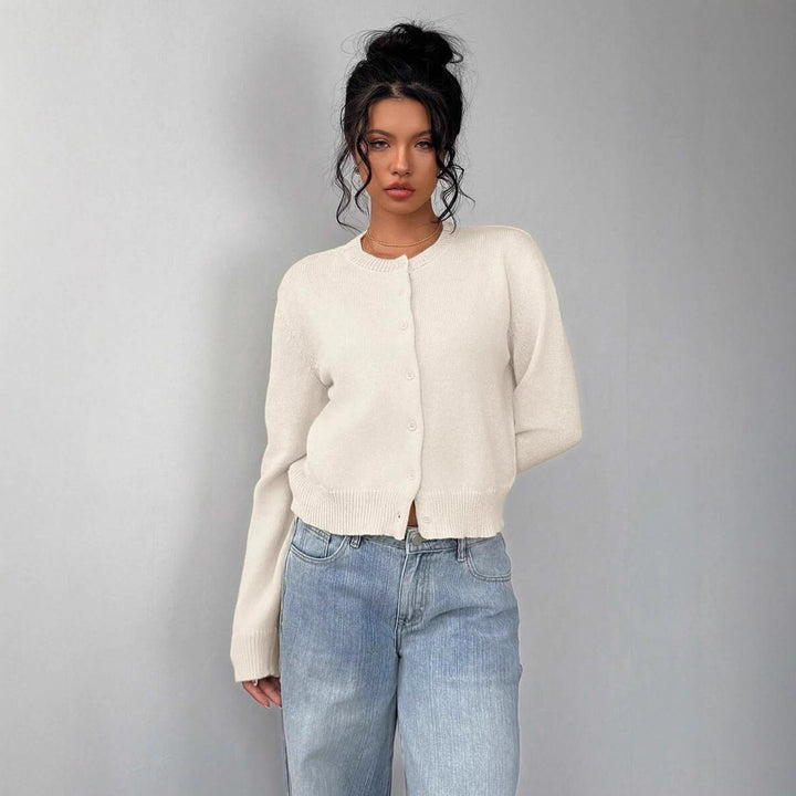 Damen Strickjacke mit Knopfverschluss und lässigem Schnitt Drune