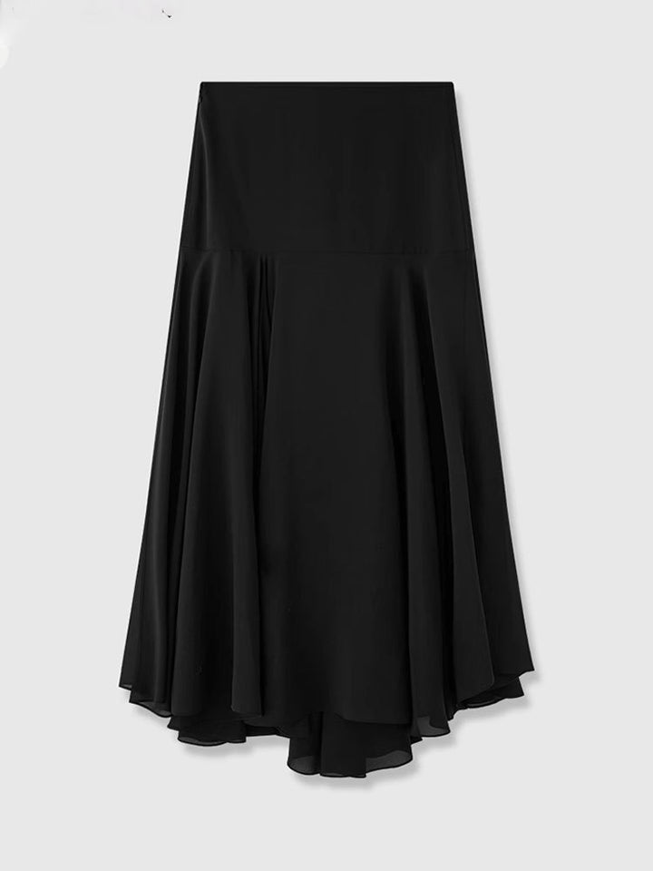 Damen eleganter Maxirock mit asymmetrischem Schnitt Drune