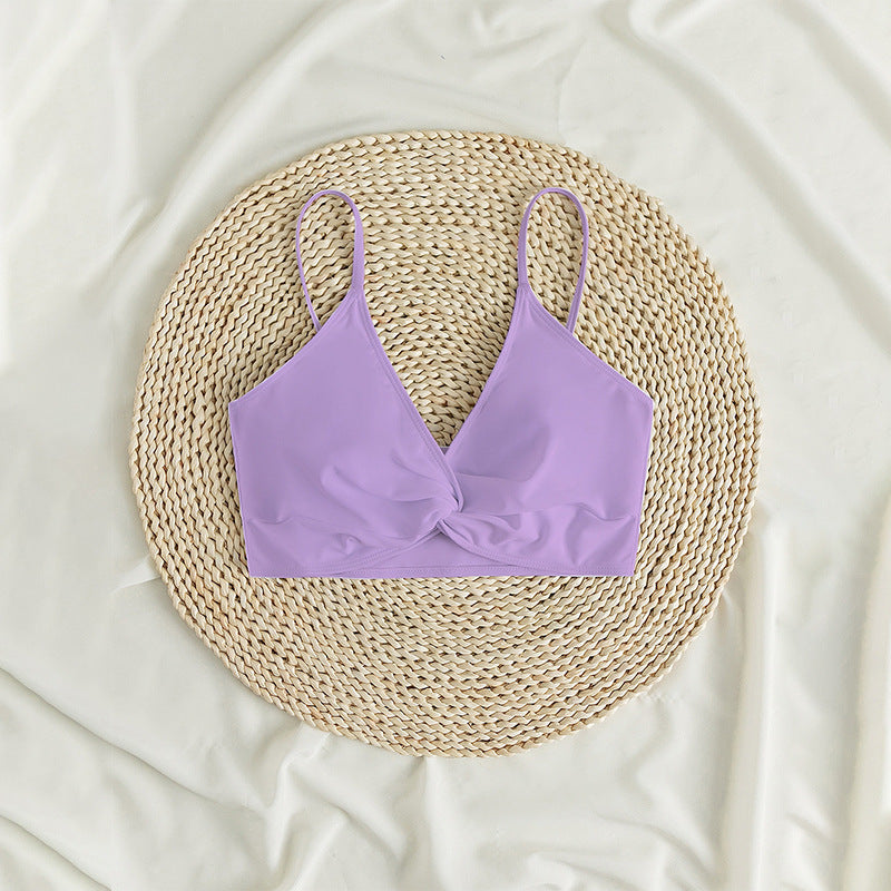Damen Bikini-Oberteil mit Wickeldesign und verstellbaren Trägern Drune