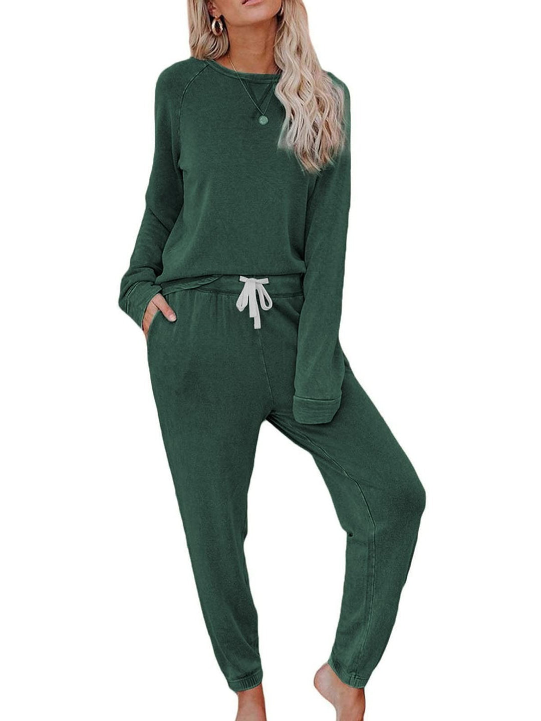 Damen Bequemes Lounge-Set mit schickem Oversized-Pullover und entspannender Hose Drune