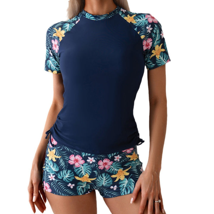 Damen UV-Schutz Badeset mit floralem Design und sportlicher Passform Drune