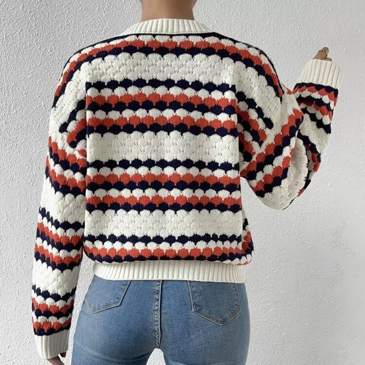 Damen Strickpullover mit strukturiertem Muster Drune