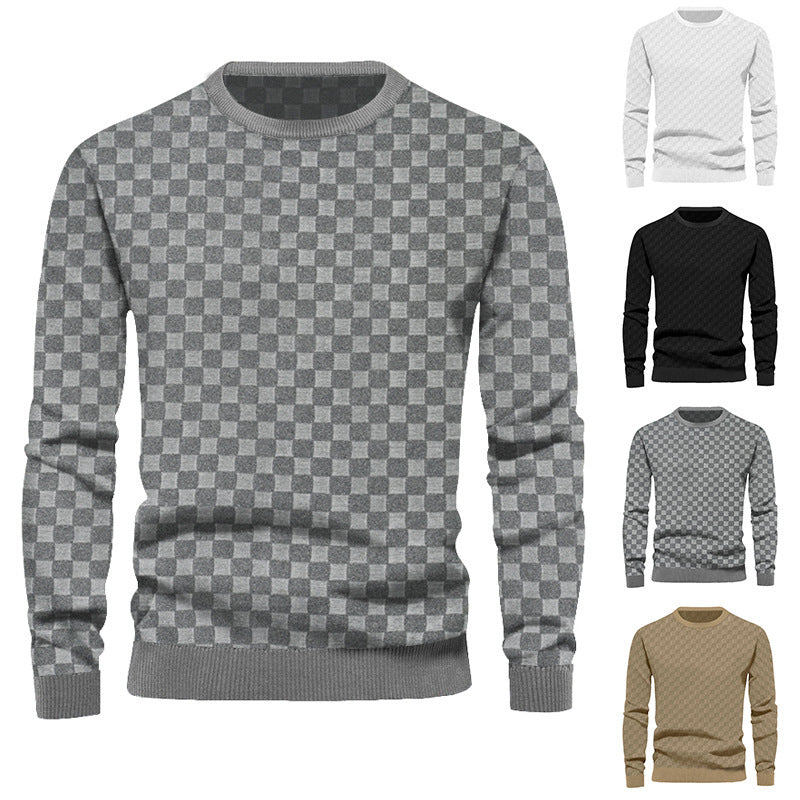 Herren Strukturierter Pullover aus hochwertigem Baumwollmix Drune