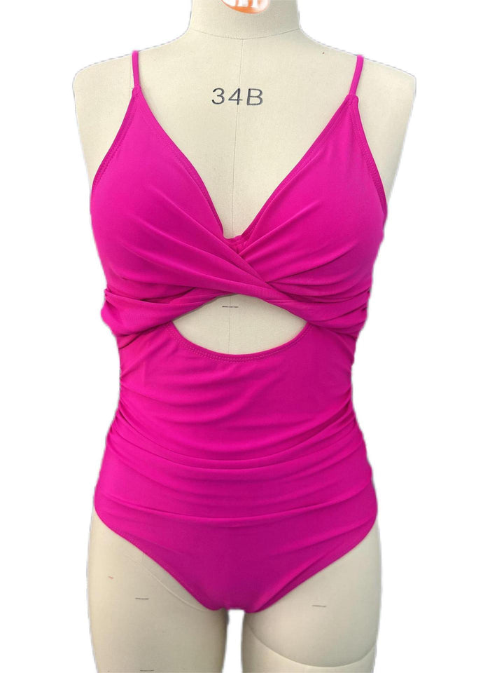 Damen Eleganter Einteiler-Badeanzug mit modischem Cut-Out Drune