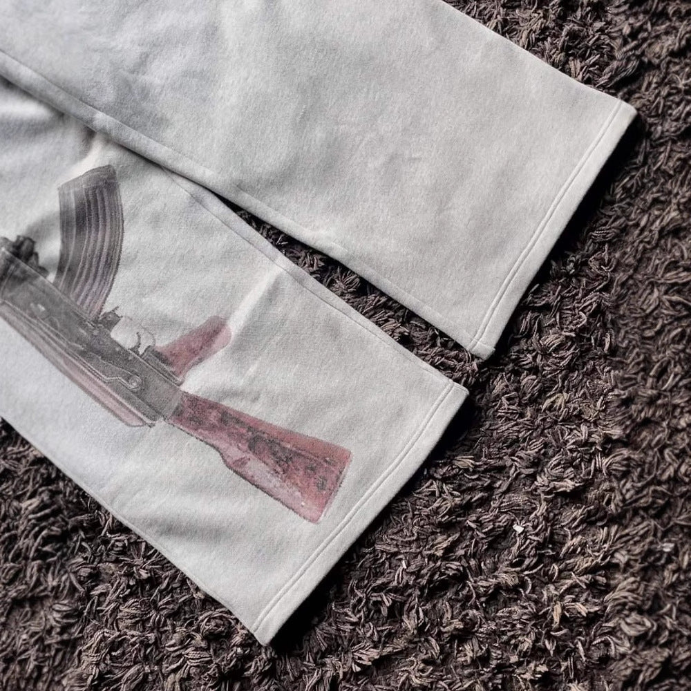 Damen Sweatpants mit einzigartigem Grafikumdruck und elastischem Bund Drune