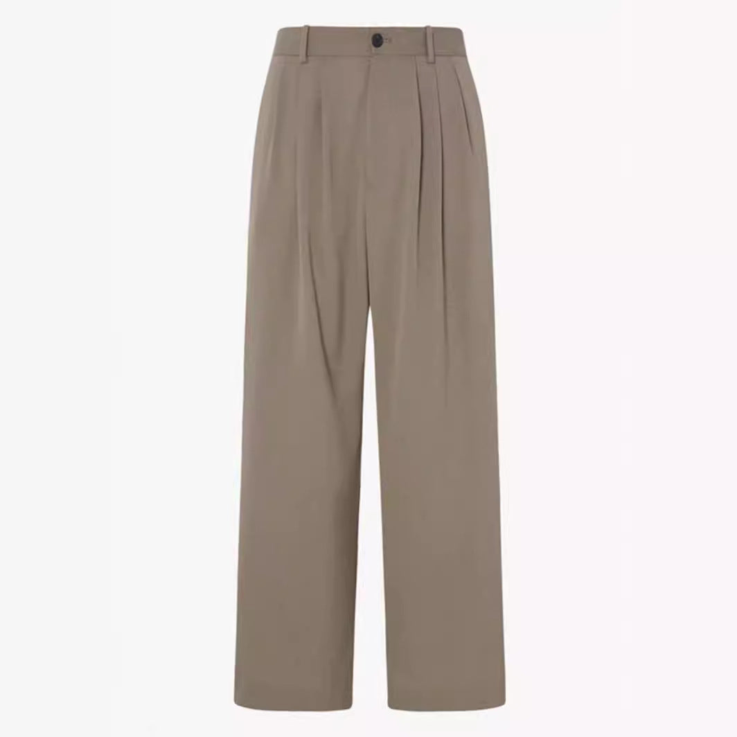 Damen Weit geschnittene elegante Stoffhose Drune