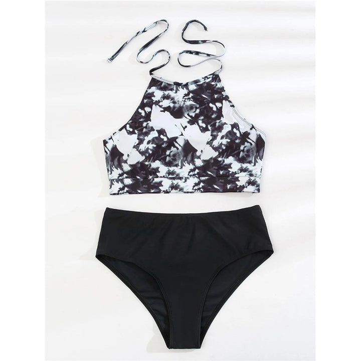Damen Bikini-Set mit hochgeschlossenem Oberteil und modernem Hosen-Design Drune