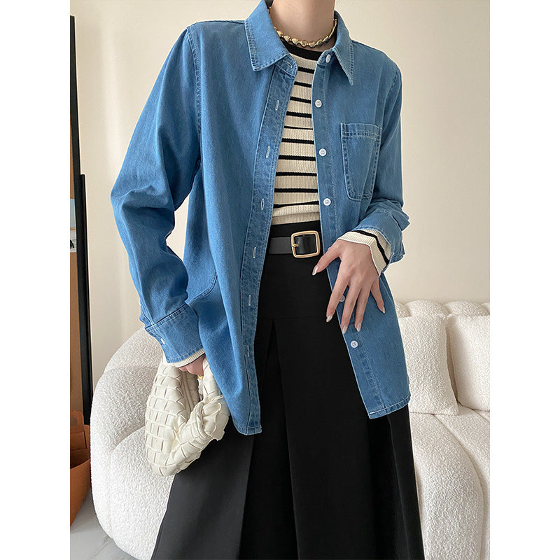 Damen Langarmshirt mit gestreiftem Design und weichem Stoff Drune