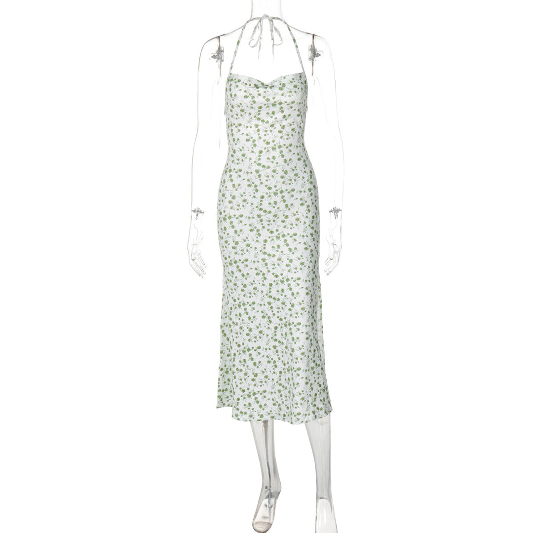 Damen Maxikleid mit eleganter Schnürung und floralem Muster Drune