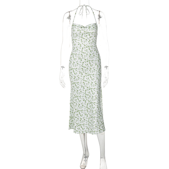Damen Maxikleid mit eleganter Schnürung und floralem Muster Drune
