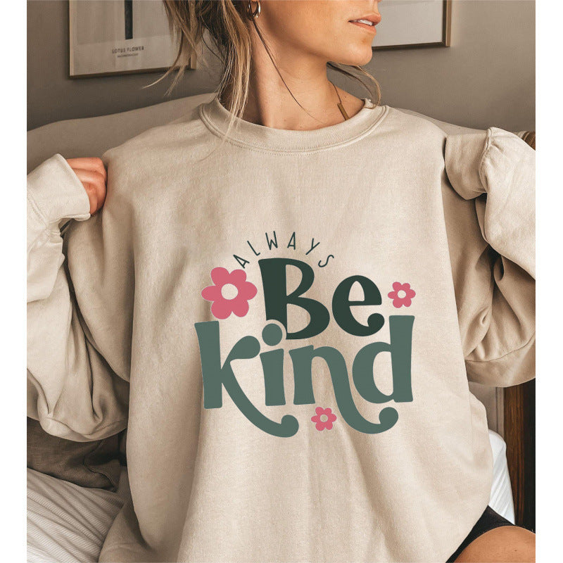 Damen Sweatshirt mit motivierender Botschaft und modischem Puffärmeldesign Drune