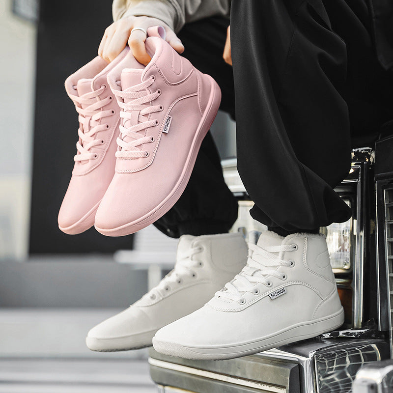 Herren nan knöchelhoher Freizeit-Sneaker mit warmem Plüschfutter, gepolsterter Innensohle und rutschfester Gummilaufsohle Drune