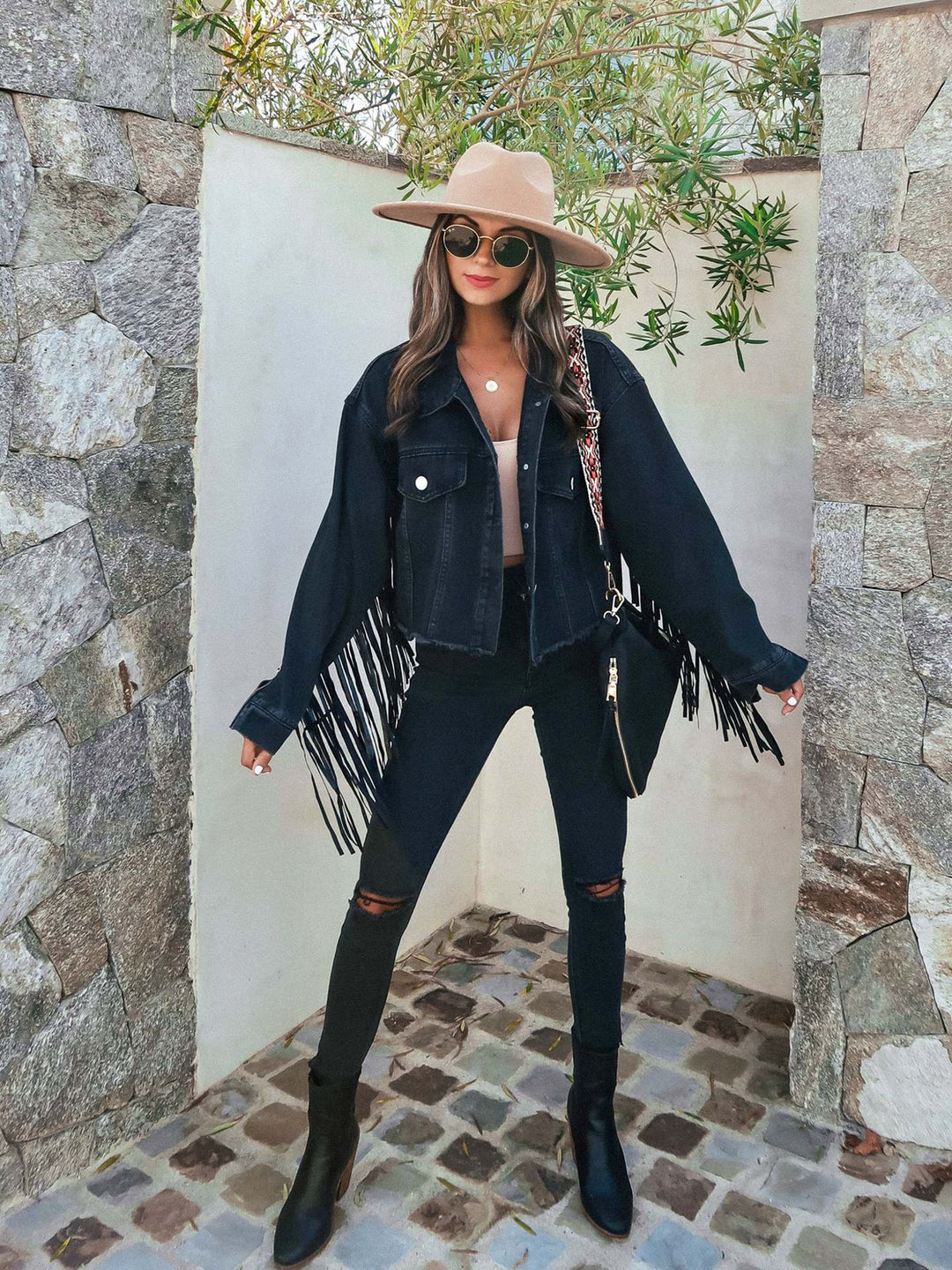 Drune | Denimjacke - Western-inspirierter Stil - Robustes Baumwoll-Denim - Freizeit- & Festivalbekleidung