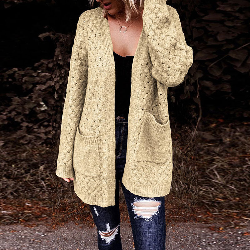Damen Strickjacke mit strukturiertem Muster und praktischen Taschen Drune