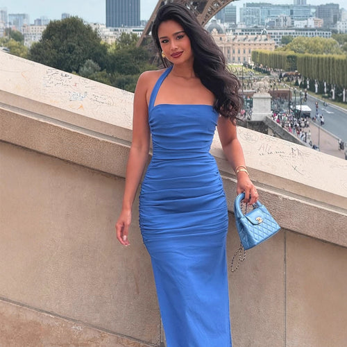 Damen Wickelkleid mit schmalem Taillenschnitt und elegantem tiefem Schlitz Drune
