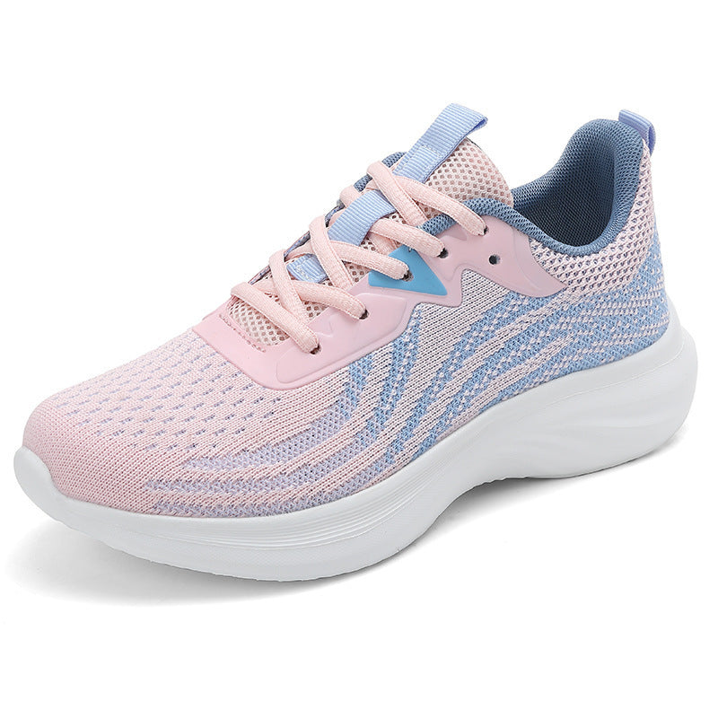 Damen nan atmungsaktive gestrickte Laufschuhe mit dämpfender EVA-Sohle und flexiblem Abrollverhalten Drune