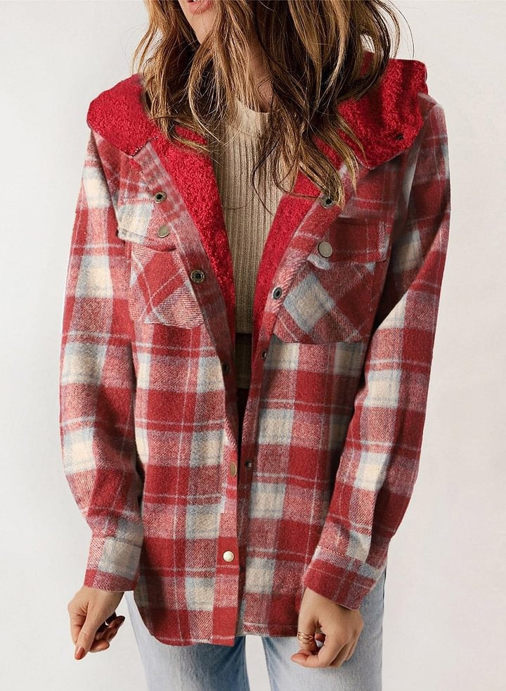 Damen Flanelljacke mit Fleecefutter Drune